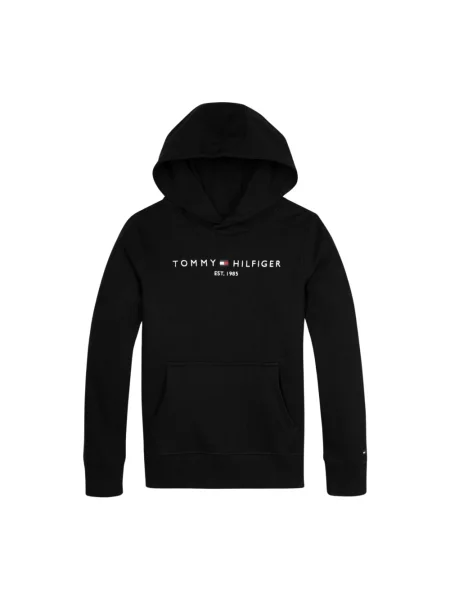 Bluza z kapturem Tommy Hilfiger z kapturem czarna