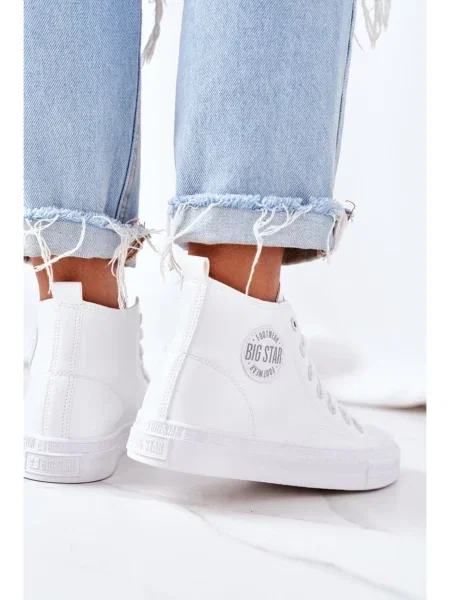 Kožené tenisky Big Star Shoes biela