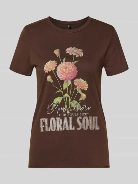 Krój regular fit t-shirt z czystej bawełny ONLLUCY' Only