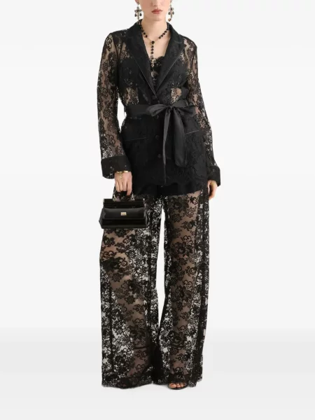 Панталон Dolce & Gabbana с дантела черно