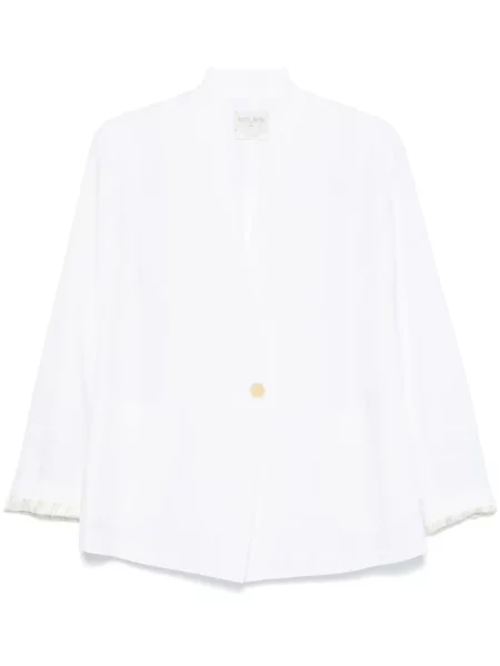 Sacou Forte_forte din țesătură twill alb