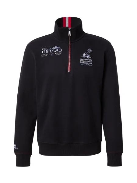 Hanorac cu fermoar La Martina negru