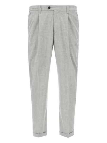 Plisované kalhoty Devore šedé