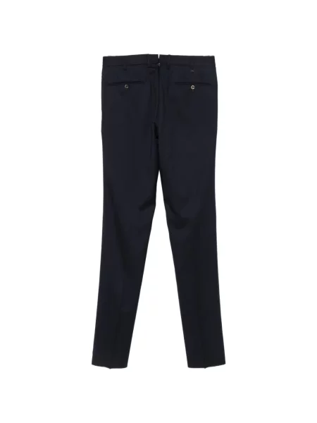 Pantaloni Pt Torino cu model herringbone albastru