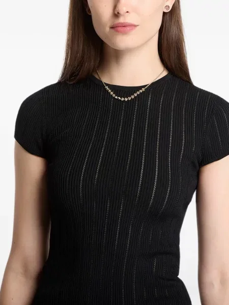 Scurt tricou Guess tricotate negru