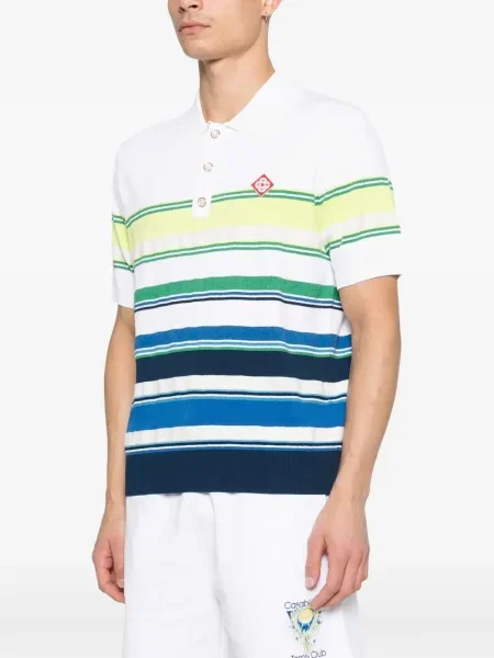 Polo Casablanca cu dungi alb