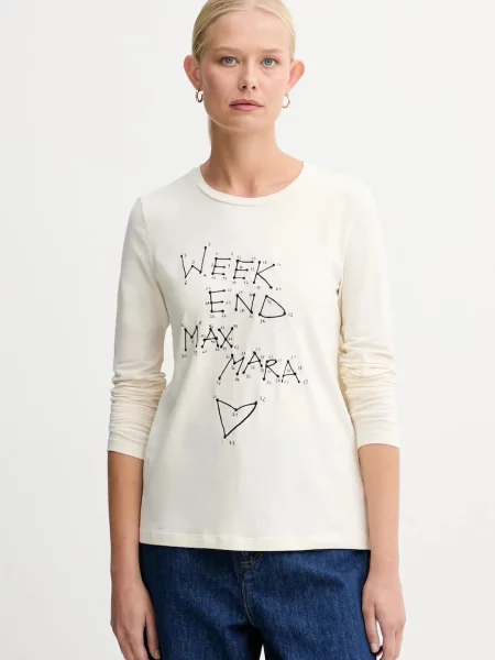 Блуза с дълги ръкави Weekend Max Mara RENOIR бежово