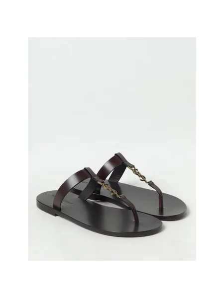 Sandały Saint Laurent skórzane czarne
