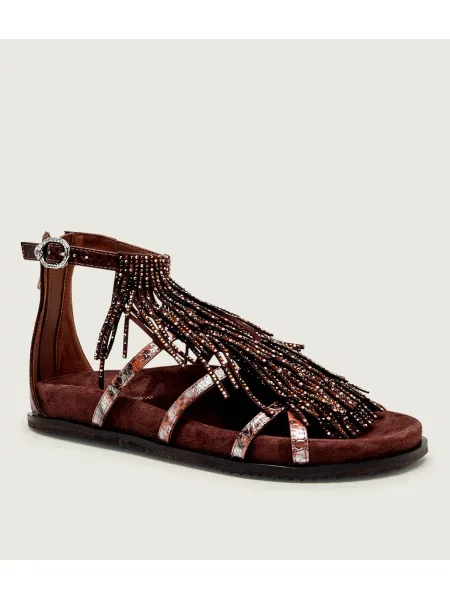 Kurt Geiger De piele sandale Fringe maro