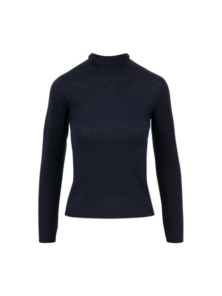 Sweter z golfem Gran Sasso wełniany niebieski