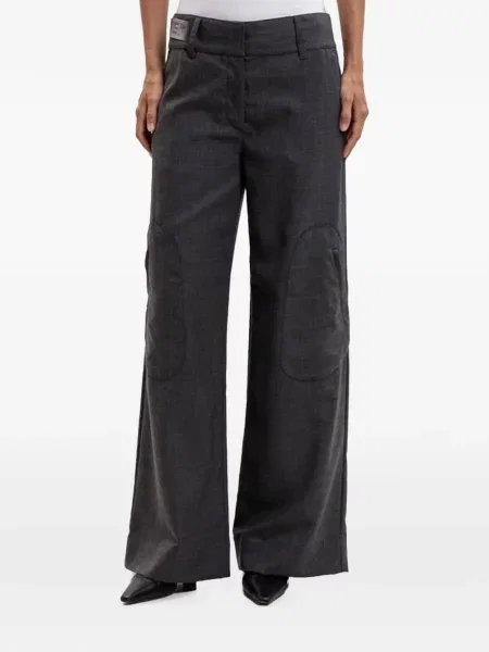 Pantaloni Off-white de lână alb