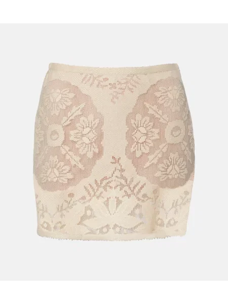 Fustă Valentino cu model floral bej