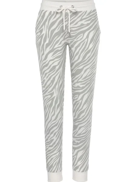 LASCANA Pantaloni gri / natural alb