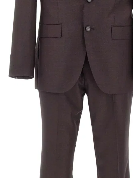 Costum Boss de lână maro