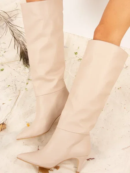 Usnjene gležnjarji Fox Shoes bež