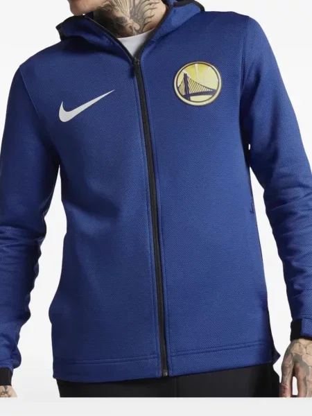 Тениска Nike от джърси с кръгло деколте на райета синьо