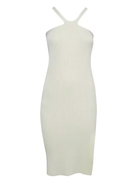Sukienka Simkhai z dekoltem halter garniturowa prążkowana biała