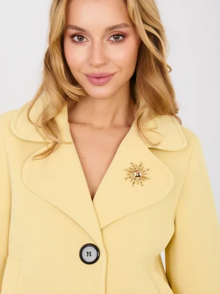 Płaszcz Italy Moda żółty