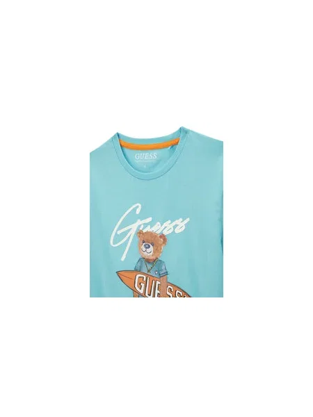 Guess Póló Kék Regular Fit fehér