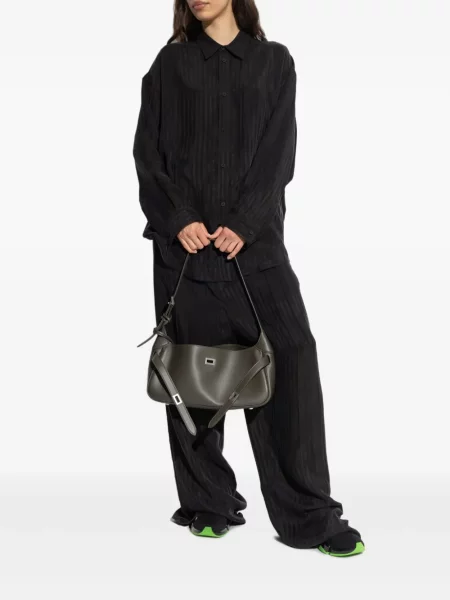 Ριγέ παντελόνι Balenciaga με κορδόνι μαύρο