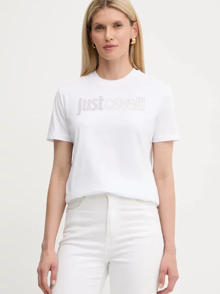 Тениска Just Cavalli дамска бяло