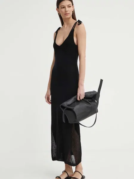 AERON sukienka lniana COUNT czarna