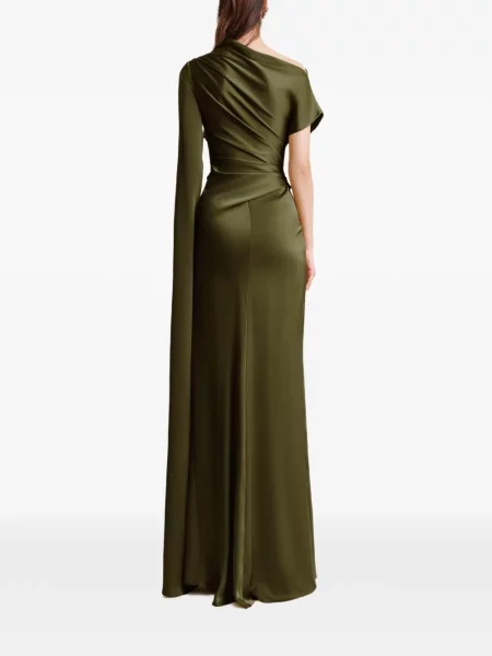Rochie Gemy Maalouf asimetrică drapată verde