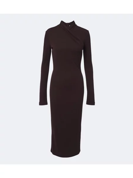 Rochie midi Max Mara din jerseu maro