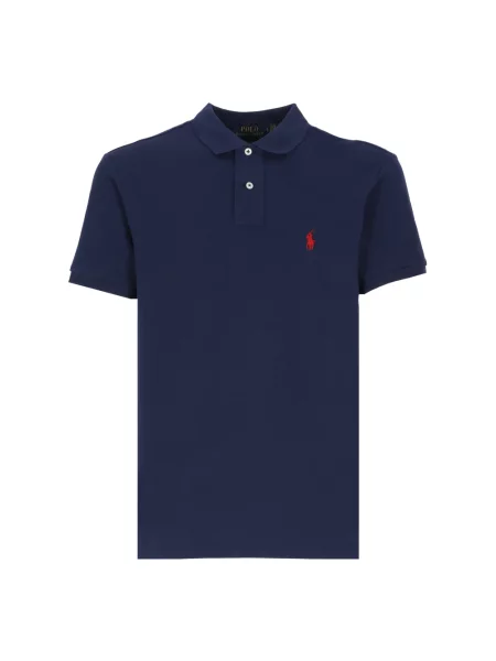 Koszulka polo Polo Ralph Lauren z siateczką z siateczki niebieska