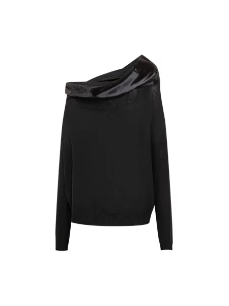 Sweter Alberta Ferretti wełniany asymetryczny czarny
