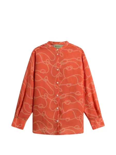 Gulerat cămașă Woolrich cu imagine portocaliu
