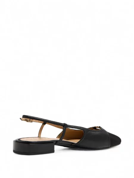 Pantofi cu toc Sam Edelman slingback cu autograf negru