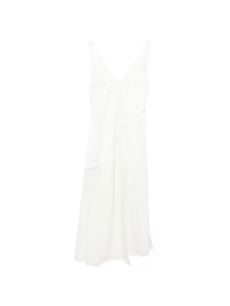 Rochie midi Sir din dantelă alb