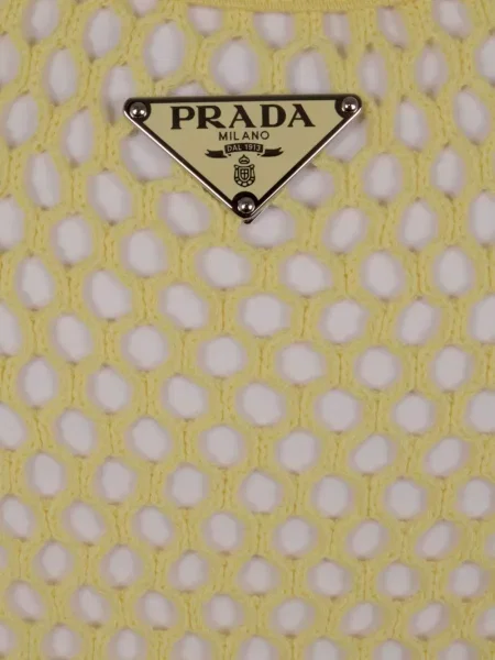 Top Prada plasă galben