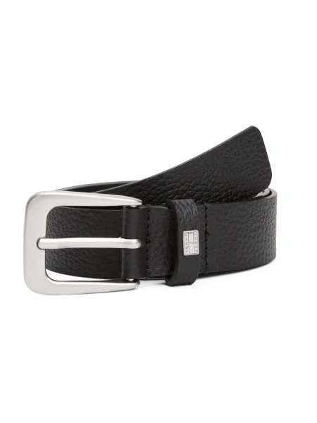 Kožený opasok Tommy Jeans čierna