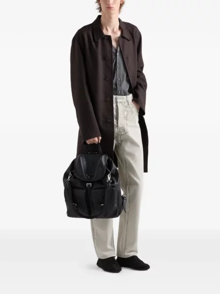 Rucsac Prada din piele negru