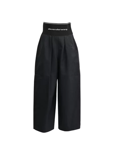 Pantaloni Alexander Wang cu talie înaltă negru