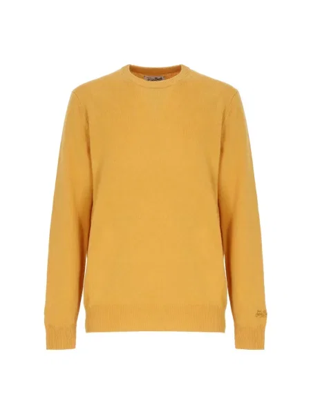 Sweter Mc2 Saint Barth z logo żółty