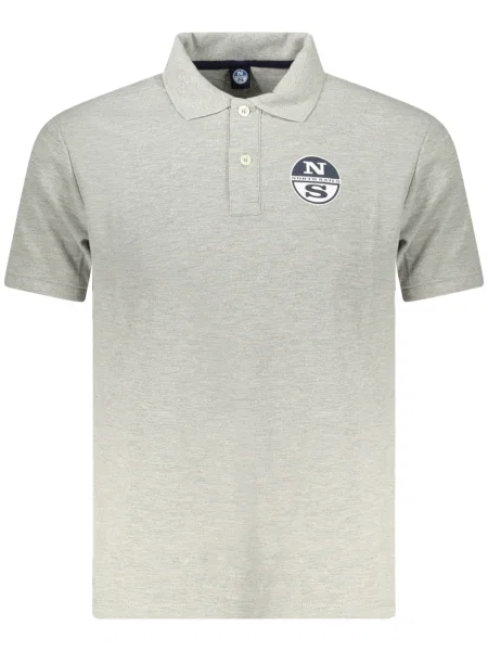 Поло тениска North Sails с къс ръкав сиво