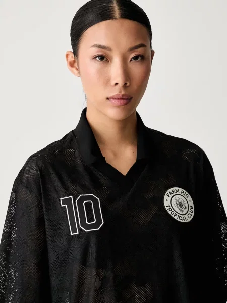 Adidas футболка мереживна x Farm Rio
