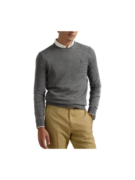 Sweter Ralph Lauren wełniany szary