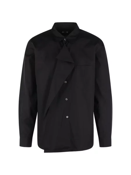 Cămașă Comme Des Garcons Homme Plus drapată negru