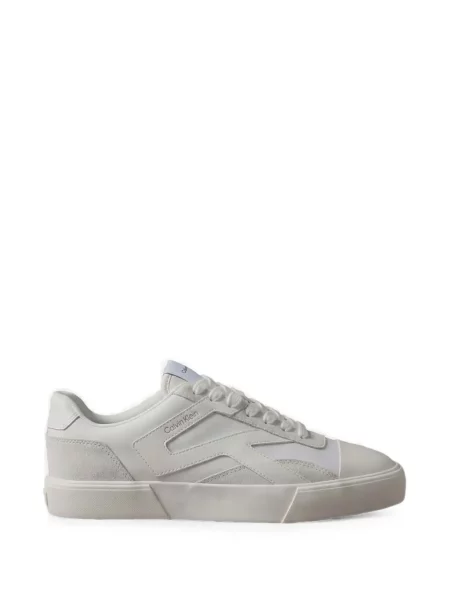 Sneakerși Calvin Klein cu șireturi din dantelă alb