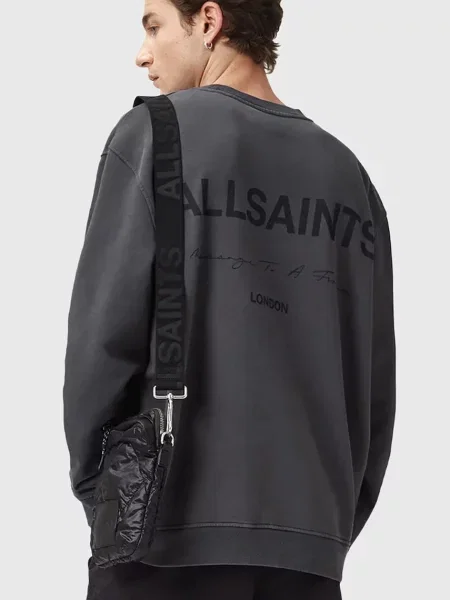 Bluza AllSaints Future Crew Sunil Blue L szara