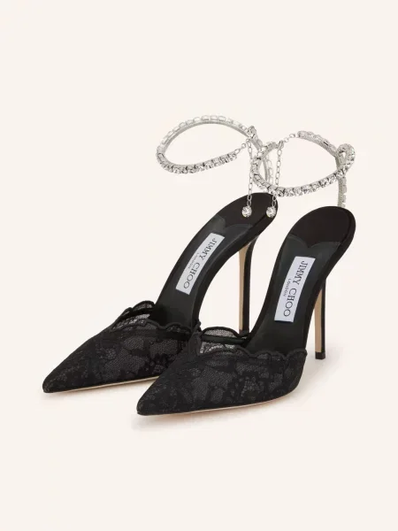 Lodičky Jimmy Choo s kamínky černé