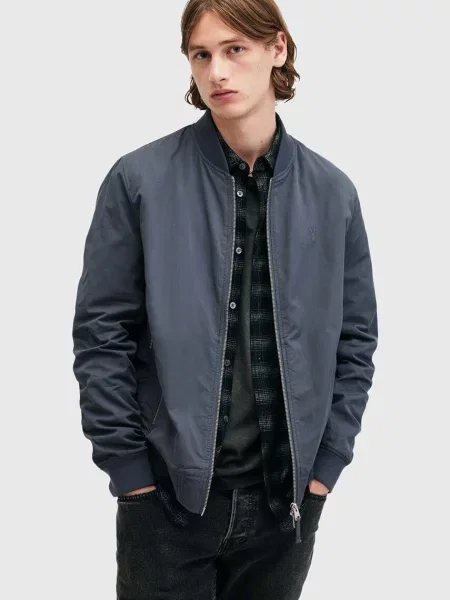 AllSaints geaca bomber BASSETT barbati marin de tranzitie albastru