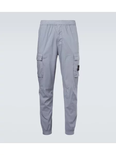 Pantaloni cargo Stone Island cu strasuri albastru