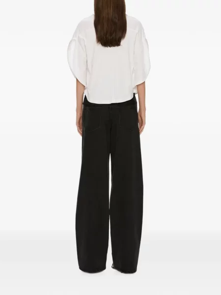 Pantaloni Christopher Esber din piele negru