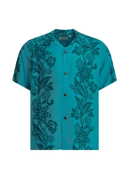 Scurt cămașă Sun Surf cu model floral cu imagine albastru