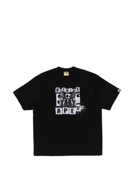 Tricou A Bathing Ape® cu imagine negru